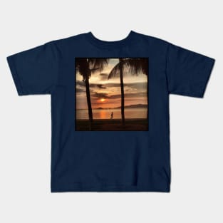 Beach book landscape Kids T-Shirt